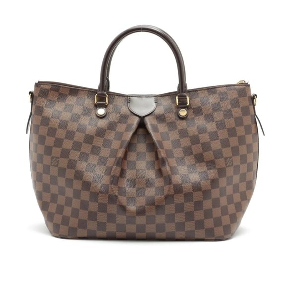 Louis Vuitton Sienna MM Shoulder Crossbody Bag Damier Canvas Brown Ebene - Picture 2 of 9